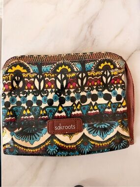 Sakroots Multicolor Printed Canvas Zip Pouch